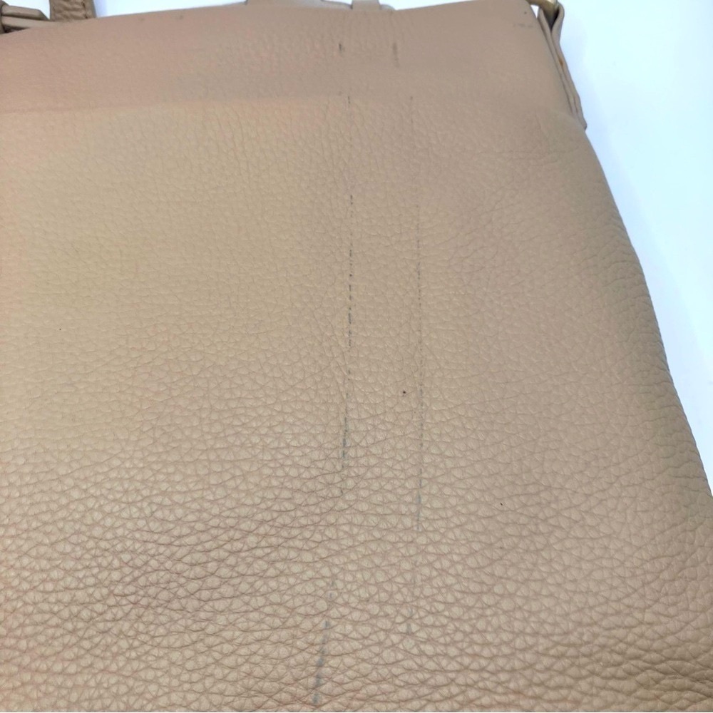 NWOT Kenneth Cole New York Crosby Leather Crossbody Beige Designer Crossbody Bag - Picture 6 of 9